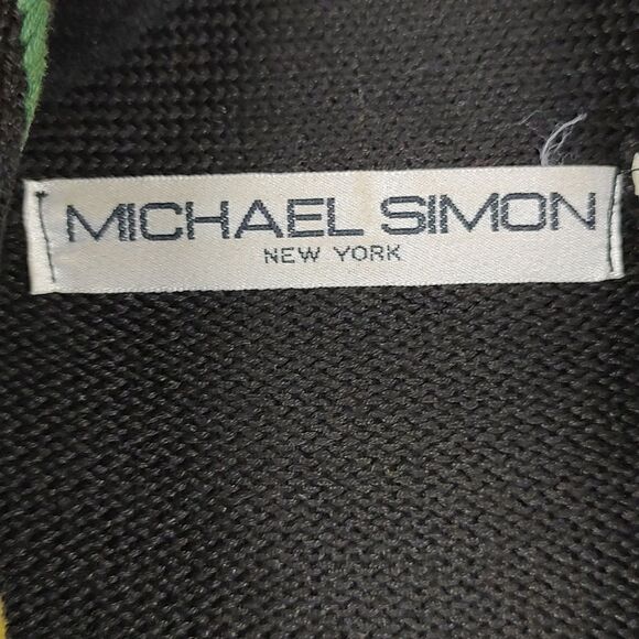 Michael Simon Embroidered Collared Cardigan with Tassels 1992 Vintage - Picture 2 of 13